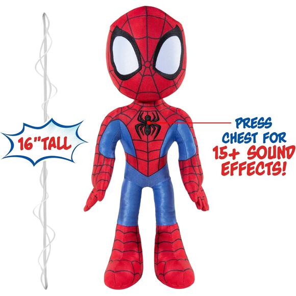 Marvel Spidey Talking Plush 16 Inch My Friend Spidey Toy with 16 Phrases - Picture 4 of 8